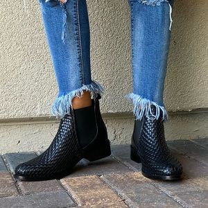 Bernie Mev Women's Zig Zag Ankle Bootie - Woven Fabric, Memory Foam, Side Zipper - View #2